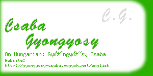 csaba gyongyosy business card